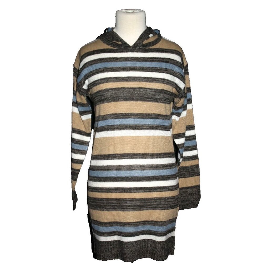 Evelyn Taylor Womens Pullover Long Length Hoodie Sweater Dress Sz Small S NEW